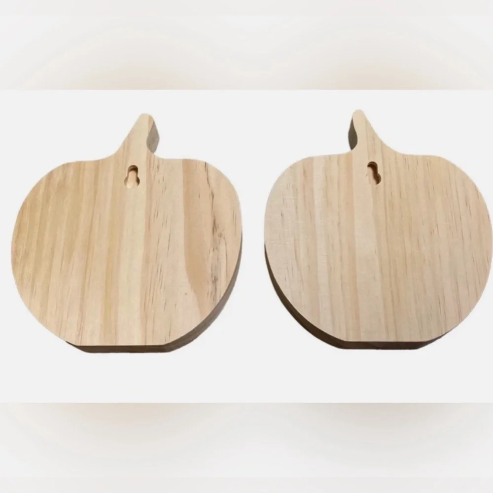 Target Wood Pumpkins Set of 2- NWT